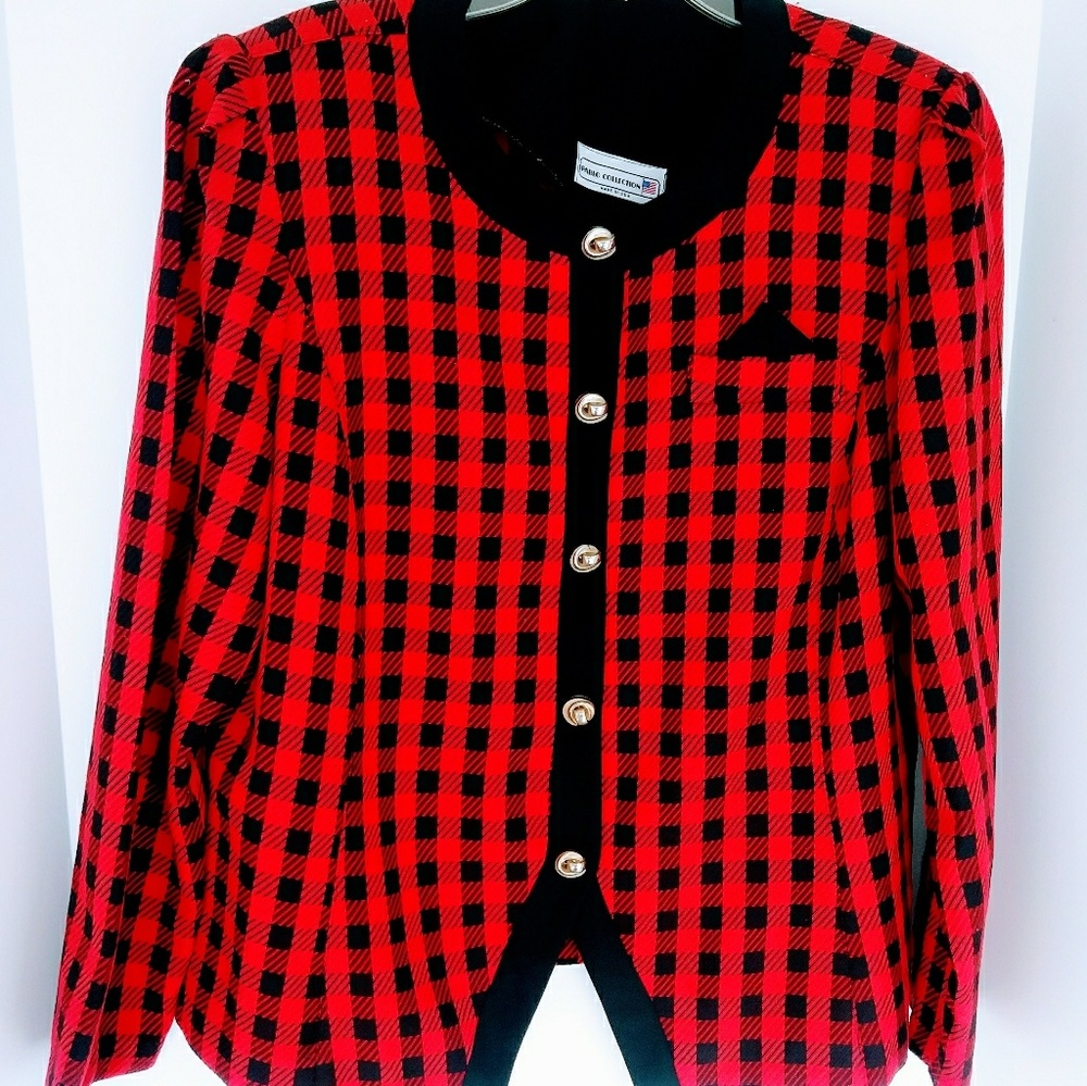 Red & Black plad Jacket